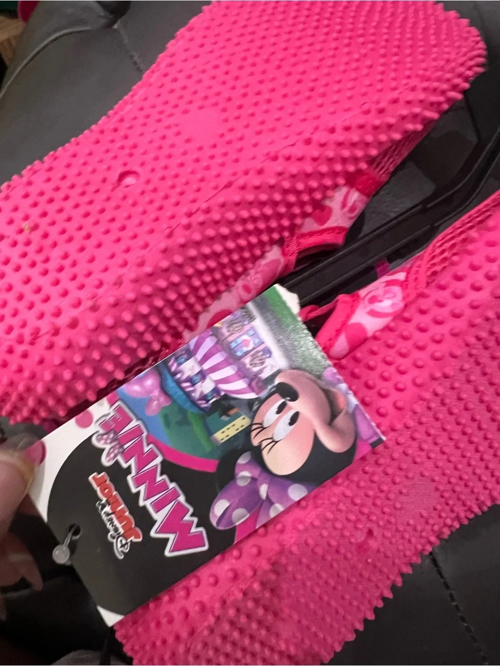 BRAND NEW Disney Minnie Mouse Pink Sequin Bow Kids Water Shoes Toddler 11/12